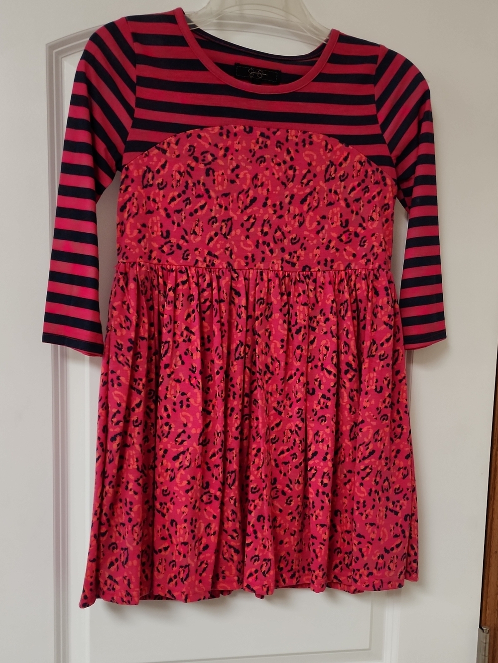 Jessica Simpson Girls MAYA Animal Mixed Print Dress L 10/12 Vintage 2012